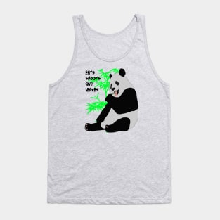 Eats Shoots and Leaves Fun Pun Quote 3 Tank Top